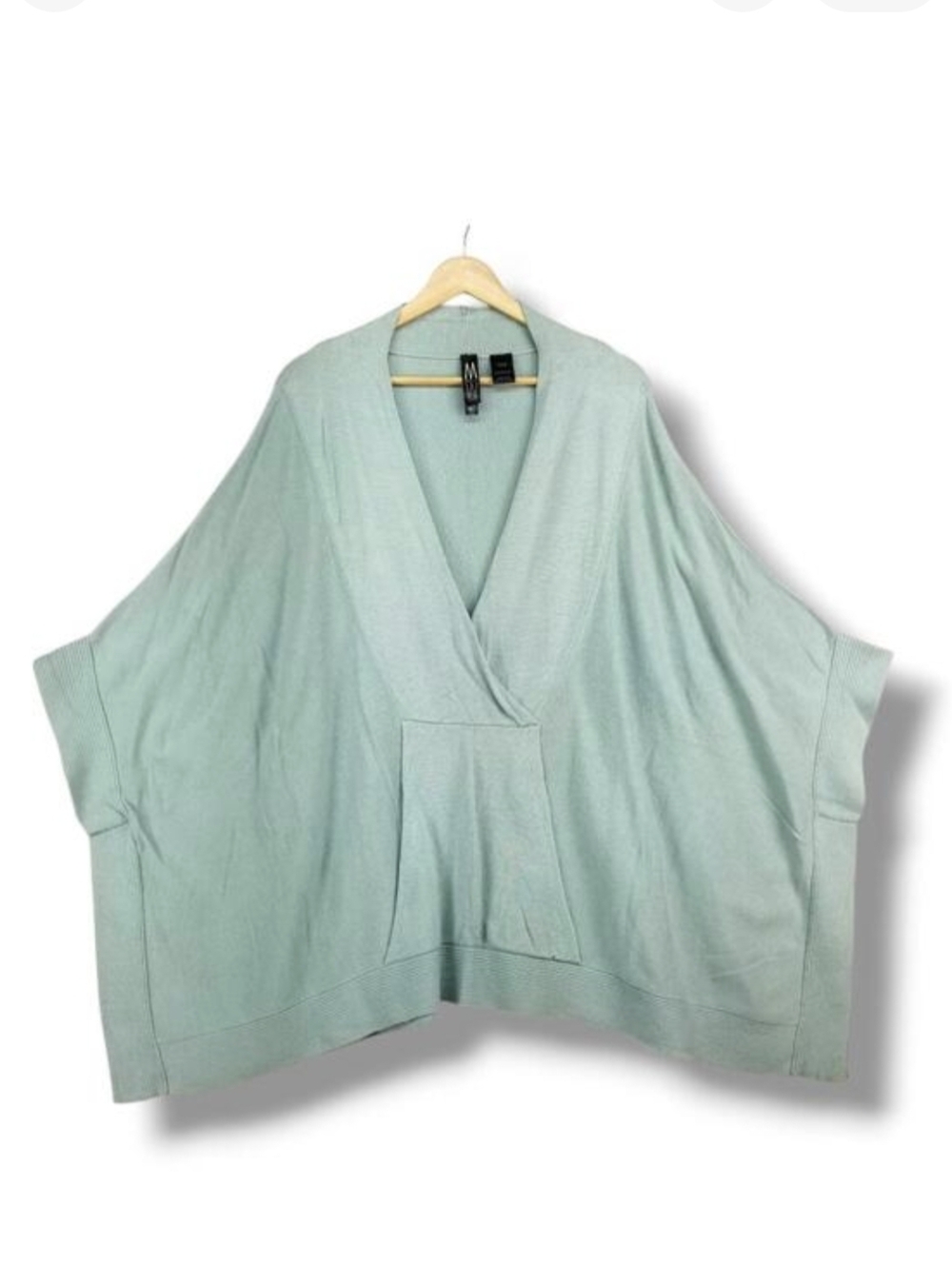 Marla Wynne Poncho Sweater M/L Medium/Large Pale Soft Blue‎ Viscose blend